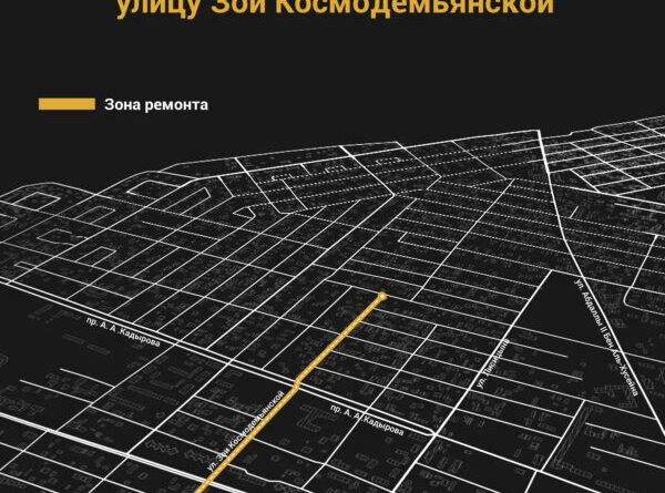 ЧЕЧНЯ.  В 2021 году в Грозном отремонтируют улицу Зои Космодемьянской