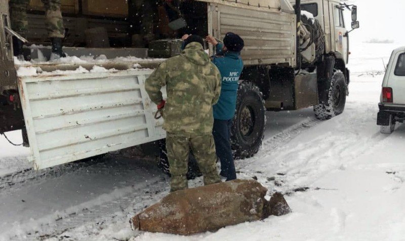 ЧЕЧНЯ. В Грозненском районе Чеченской Республики сотрудники МЧС обезвредили авиабомбу