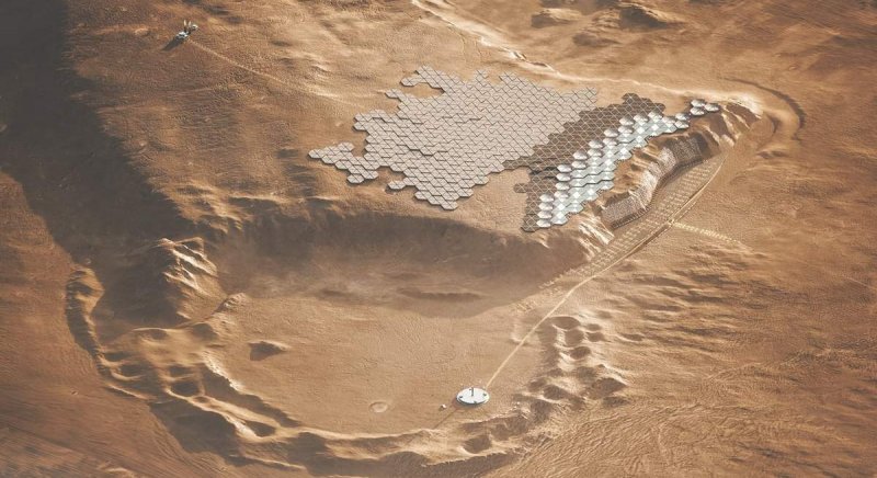 Архитекторы показали, как могут выглядеть города на Марсе