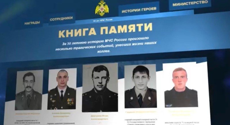 ЧЕЧНЯ. В память об огнеборцах МЧС России запустило мультимедийный проект «Книга памяти» (видео)