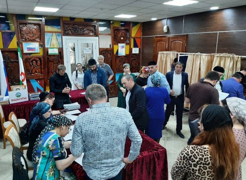 ИНГУШЕТИЯ. Наплыв избирателей наблюдается на счетных участках в Сунже и Сунженском районе Ингушетии