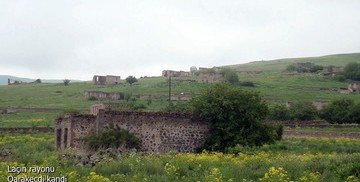 АЗЕРБАЙДЖАН. Минобороны Азербайджана показало остатки лачинского села Гаракечди (ВИДЕО)
