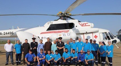 ЧЕЧНЯ. Санитарной авиации Чеченской Республики передали новый вертолет МИ-8