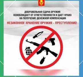 ИНГУШЕТИЯ. О добровольной возмездной сдаче населением незаконно хранящегося оружия