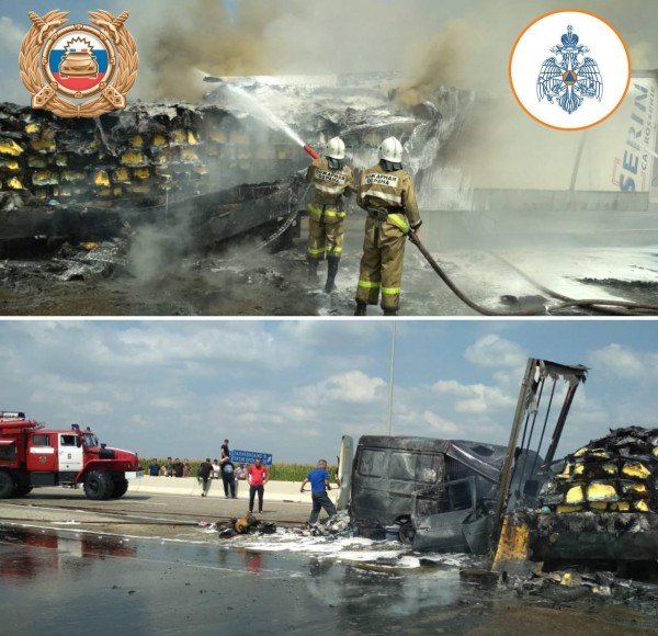 КБР. В Кабардино-Балкарии в результате ДТП загорелись транспортные средства