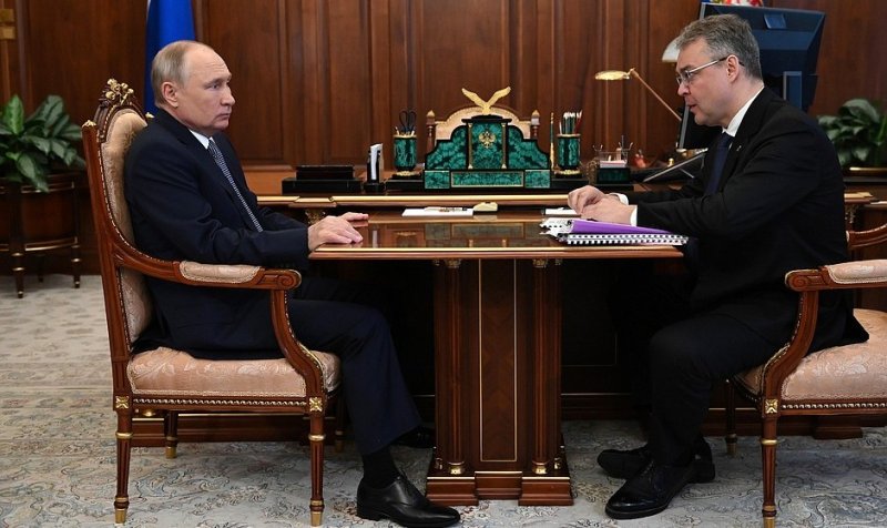 СТАВРОПОЛЬЕ. Владимир Путин провёл встречу с губернатором Ставрополья
