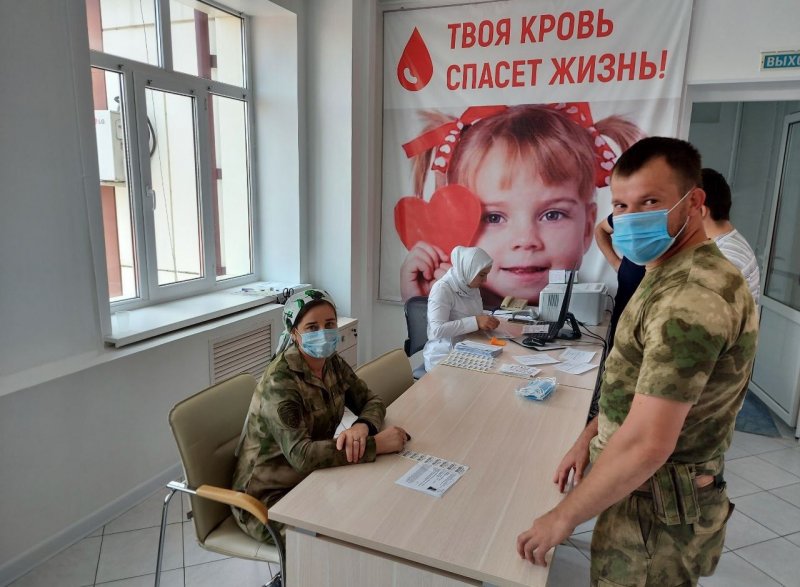 ЧЕЧНЯ. Сотрудники Росгвардии республики сдали 15 литров донорской крови