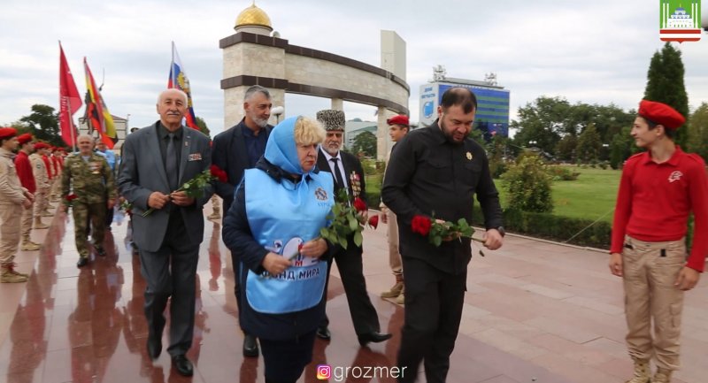 ЧЕЧНЯ. В Грозный прибыл Международный марш мира.