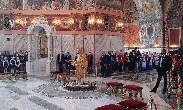 Патриарх Кирилл возглавил освящение воссозданного Александро-Невского собора в Волгограде