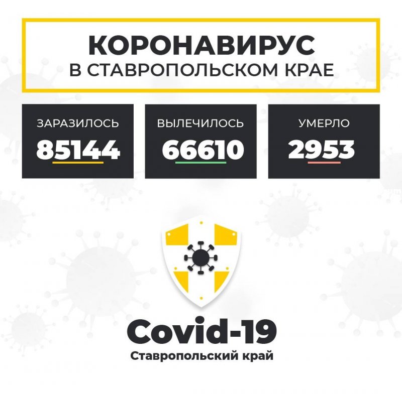 СТАВРОПОЛЬЕ. Число выздоровевших от Covid-19 на Ставрополье превысило 66 тысяч человек