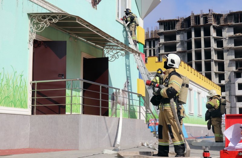 ЧЕЧНЯ. В грозненском детском саду пожарные провели учение