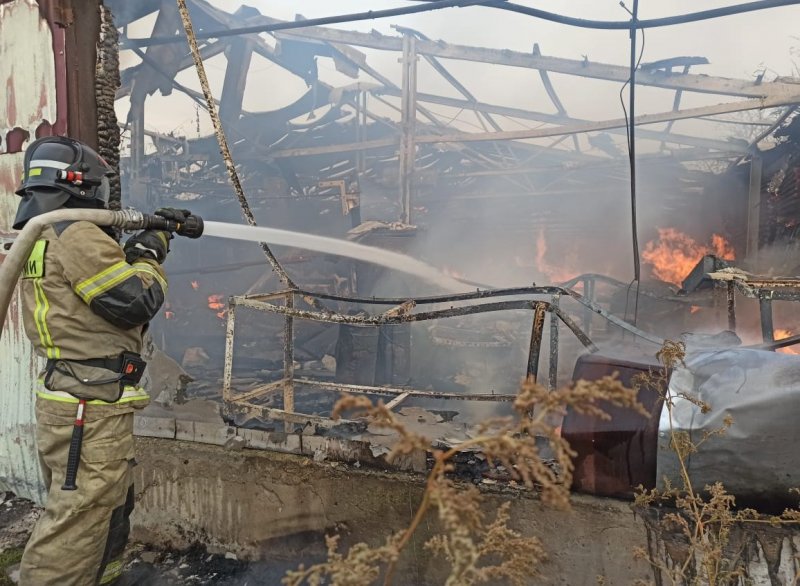 СТАВРОПОЛЬЕ. Здание птицефабрики загорелось на Ставрополье