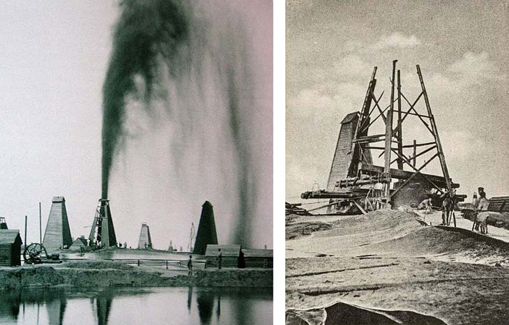 Когда ударил первый нефтяной фонтан в Грозном ...
