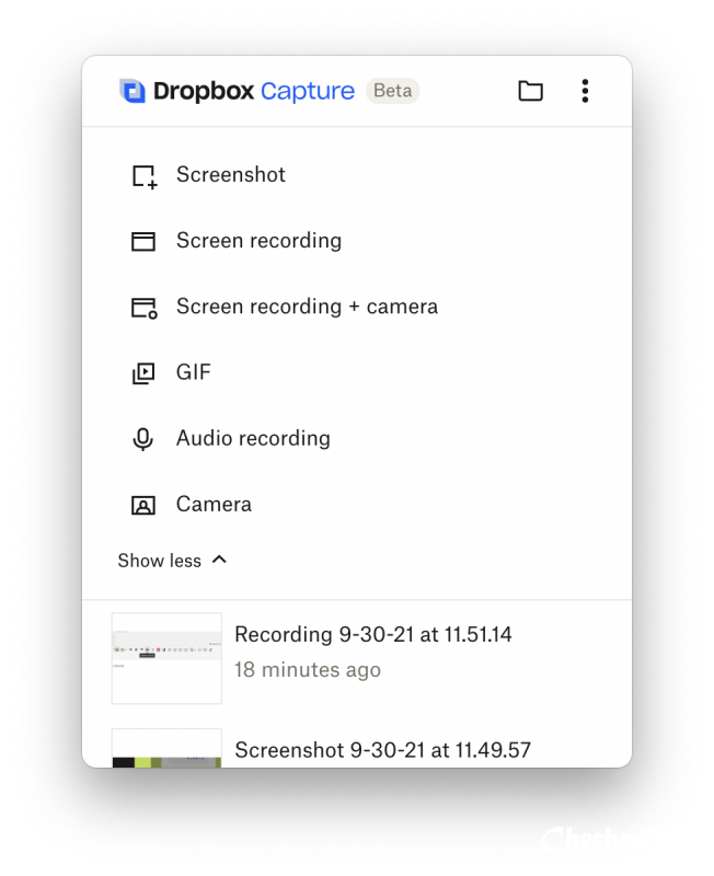 Dropbox Capture стал создавать скриншоты