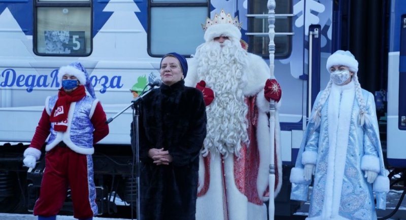 ИНГУШЕТИЯ. Назрань встретила праздничный поезд Деда Мороза