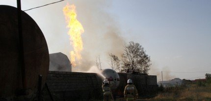 ЧЕЧНЯ. В Чечне ликвидировали пожар на АЗС